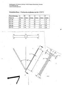 Podstawka trojkatna stal 1250&deg;C Entress 001